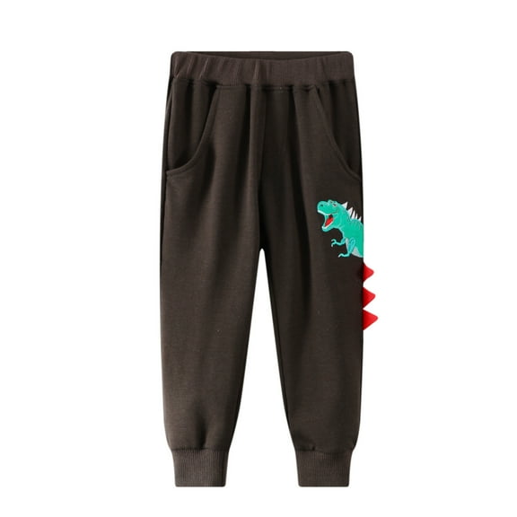 uublik Kids Sweatpants Elastic Waist Casual Dinosaur Printed Baggy Sweatpants