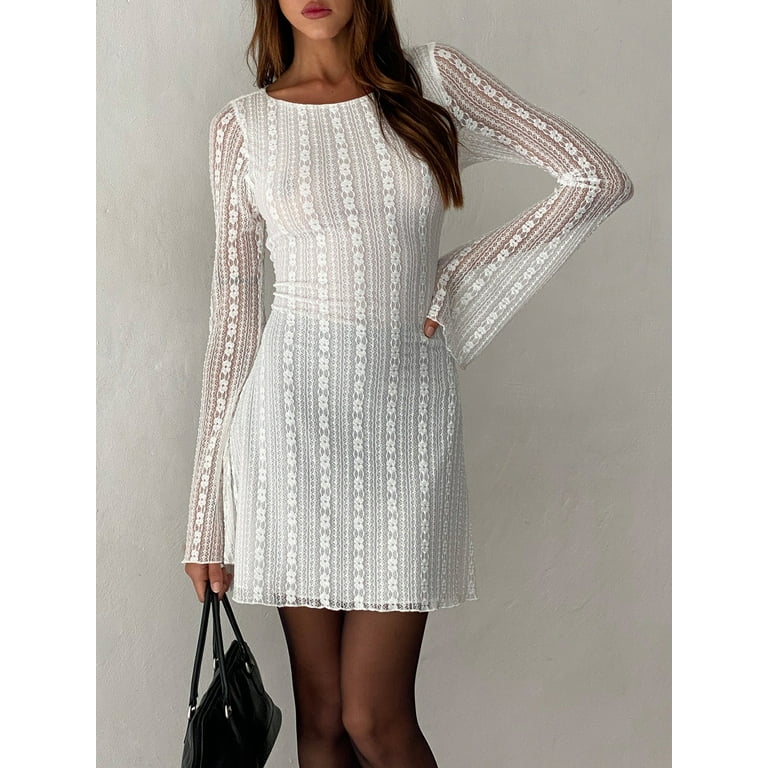 Slim Round neck Lace Bodycon Dress Slim Round neck Lace Bodycon Dress