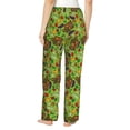 thumbnail image 3 of Uemuo Carrot Eggplant Pattern Women's Wide Leg Palazzo Lounge Pants with Pockets Light Weight Loose Comfy Casual Pajama Pants-, 3 of 9