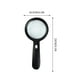thumbnail image 3 of Lupa de mano Lente óptica 10X | 12 luces LED | Lupa iluminada de alta definición para lectores mayores | Alimentado por batería | Herramienta portátil para lectura, manualidades, detalles finos, 3 of 8