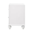 thumbnail image 3 of Stylish White Nightstand With 2 Drawers And Acrylic Crystal Ornaments Fascinating 2 In Dazzling Accents, 3 of 4
