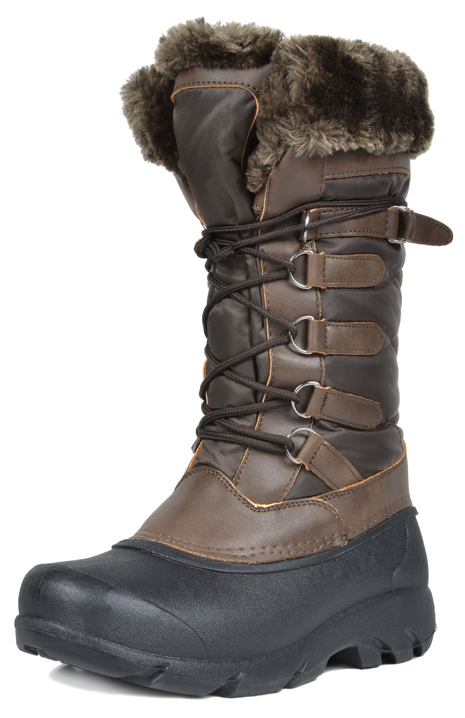 Men/'s Winter Snow Boots Outdoor Warm Fur Shoes Waterproof Mid-Calf Moon Boots