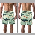 thumbnail image 3 of luoweisi Men's Beach Shorts Quick Dry Swim Trunks with Mesh Lining Whale XL, 3 of 5
