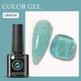thumbnail image 1 of UV LED Gold Glitter Rubber Base Gel Nail Polish Pink White Gold 7ml Glass Bottle, 1 of 10