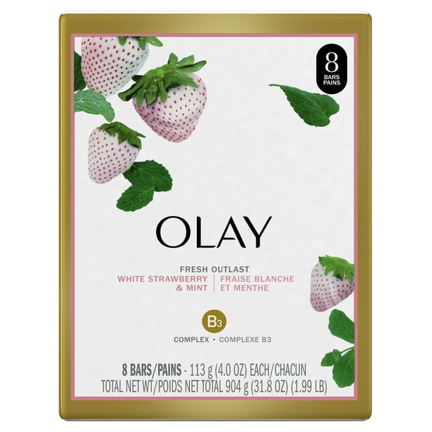 Olay Fresh Outlast Cooling White Strawberry & Mint Beauty Bar 113 g, 8