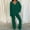 Army Green, variant on BONIXOOM Womens Pajamas Christmas Pajamas For Family Sleepwear None Long Sleeve Sleepwear Sets Solid Army Green L