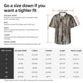 thumbnail image 5 of Kll Men'S Hawaiian Shirt Short Sleeve Button Down Beach Shirts-Wooden Texture, 5 of 7