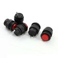 thumbnail image 1 of 5 Pcs Botones de Presión Momentáneos para Juegos de Arcade 13mm Rojo AC125V/3A 250V/1.5A, 1 of 1