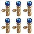 thumbnail image 1 of 6X R22 AC Valve 1/4 Inch Filler Joint A/C Refrigerant Valve Air Conditioning Repair and Fluoride Safety Adapter D,6 x Air Conditioning Refrigerant Valve, 1 of 8