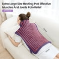 thumbnail image 4 of RENPHO "24x37" Shoulder Heating Pad for Back Pain Relief, Electric Large Heating Pad for Neck & Wrap with 6 Heat Settings & Auto Shut-Off, Birthday Gifts for Women Men, Purple, 4 of 12
