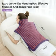 RENPHO 24x37 Shoulder Heating Pad for Back Pain Relief, Electric Large Heating Pad for Neck & Wrap with 6 Heat Settings & Auto Shut-Off, Birthday Gifts for Women Men, Purple