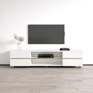 Elegante 01 TV Stand for TVs up to 85", Mid-Century Modern High Gloss