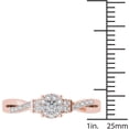 thumbnail image 4 of 1/4 Carat T.W. Diamond Criss-Cross Shank Cluster 10kt Rose Gold Engagement Ring, 4 of 5