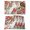 Green Red Off White, variant on Placemats Set of 6, Cardinal Bird Woven Placemat, Linen Place Mats for Kitchen/Dining Tables, Poinsettia Pine Cones Berry Flowers Red Plaid Washable Table Mats for Party