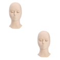 thumbnail image 1 of Decodeary Silicone Training Mannequin Head for Face Profession Use Pink Head Model 27x14cm 2Set, 1 of 6