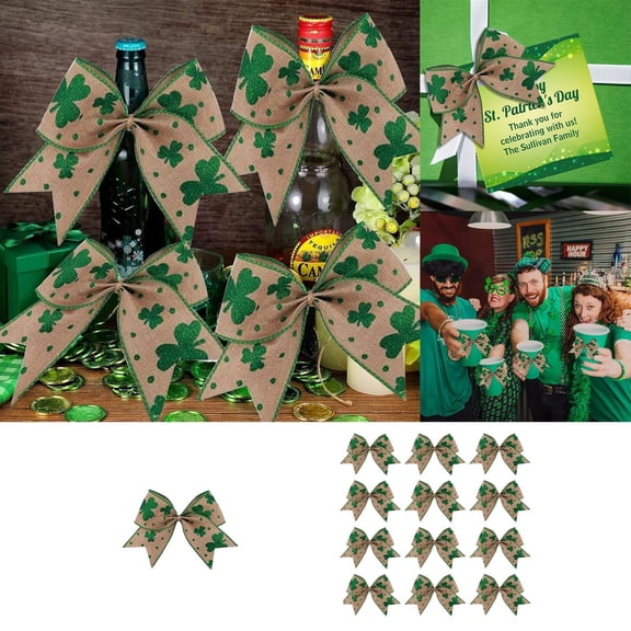 St. Patrick's Day Decorations St. Patrick's Day Wreath Bow Decoration St. Patrick's Day Wall Decoration St. Patrick Party Decoration