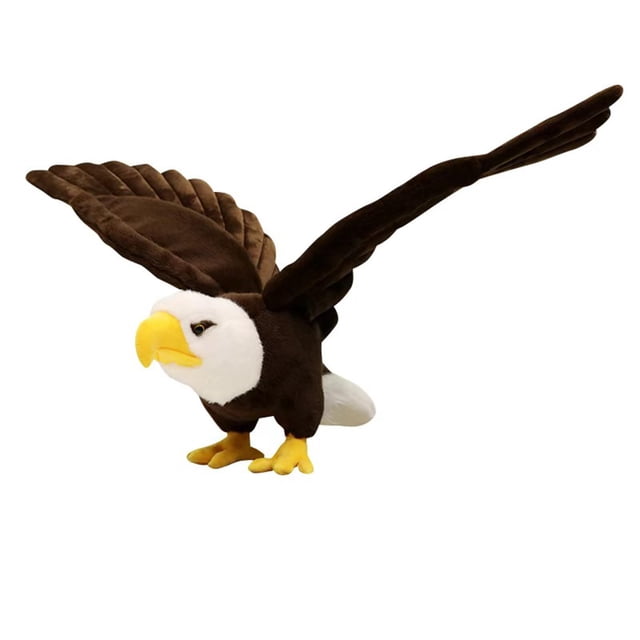 Peluche ZWLCWYBDBD Águila calva de 24 cm con alas flexibles