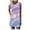 Purple, variant on Dyfzdhu Summer Dresses for Women Casual Tie Dye Round Neck Sleeveless T Shirt Dress Beach Tank Mini Dress Blue