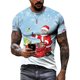 thumbnail image 1 of Camisetas navideñas con estampado 3d divertido de Papá Noel, camisetas de gran tamaño, camisetas para hombre, camisas informales de vacaciones de verano con cuello redondo, ropa Harajuku para hombre, 1 of 4