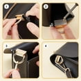 thumbnail image 4 of 8 Sets Purse Suspension Clasp 4 Colors D-Ring Metal Buckle with Screws 35x32mm Alloy Purse Strap Connectors Hardware Bags Ring for DIY Leather Craft Backpack Making Colorful, 4 of 6