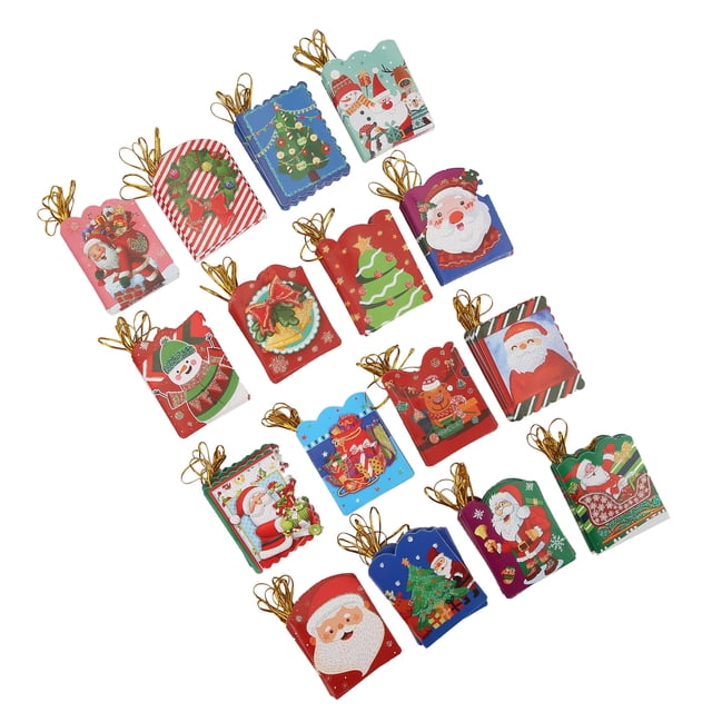 Tarjetas de felicitación, 128 piezas Tarjetas de felicitación navideñas Tarjetas navideñas Papel de Navidad a granel Papelería Rendimiento potente