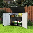 thumbnail image 2 of OFFIGAM 48CuFt Horizontal Storage Shed Weatherproof with 2 White Shelves 53.2x34.3x47.1in, 2 of 8