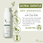 Klorane Dry Shampoo Powder with Oat Milk, Non-Aerosol Formula, Eco-friendly Loose Powder, Paraben & Sulfate-Free, 1.7 Oz