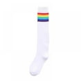thumbnail image 1 of Women's Cotton Colorful Striped Rainbow Knee High Socks, Comfortable Soft Socks, 1 of 4