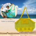 thumbnail image 2 of facefd Grand Sac à Jouets de Plage Sac en Filet pour Piscine Sac Anti-Sable Jaune, 2 of 9