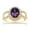 Yellow Gold, variant on Oval Cut Simulated Amethyst & White CZ 14k White Gold Over Sterling Silver Vintage Style Engagement Ring