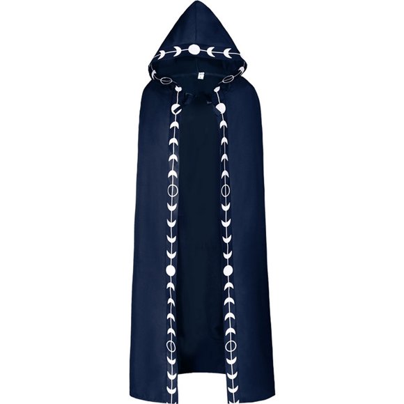 EGNMCR Hooded Sweatshirts for Men, Men's Hoodie Casual Long Sleeve Men Halloween Solid Casual Hooded Atmosphere Five-color Sloak Cosplay Costume Cloak Men Blouse