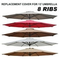 thumbnail image 2 of Sunrise 13ft 8 Ribs Outdoor, Patio Umbrella Cover Canopy, Replacement Cover Top, Brown (Cover Only, Umbrella Frame not Included), 2 of 2