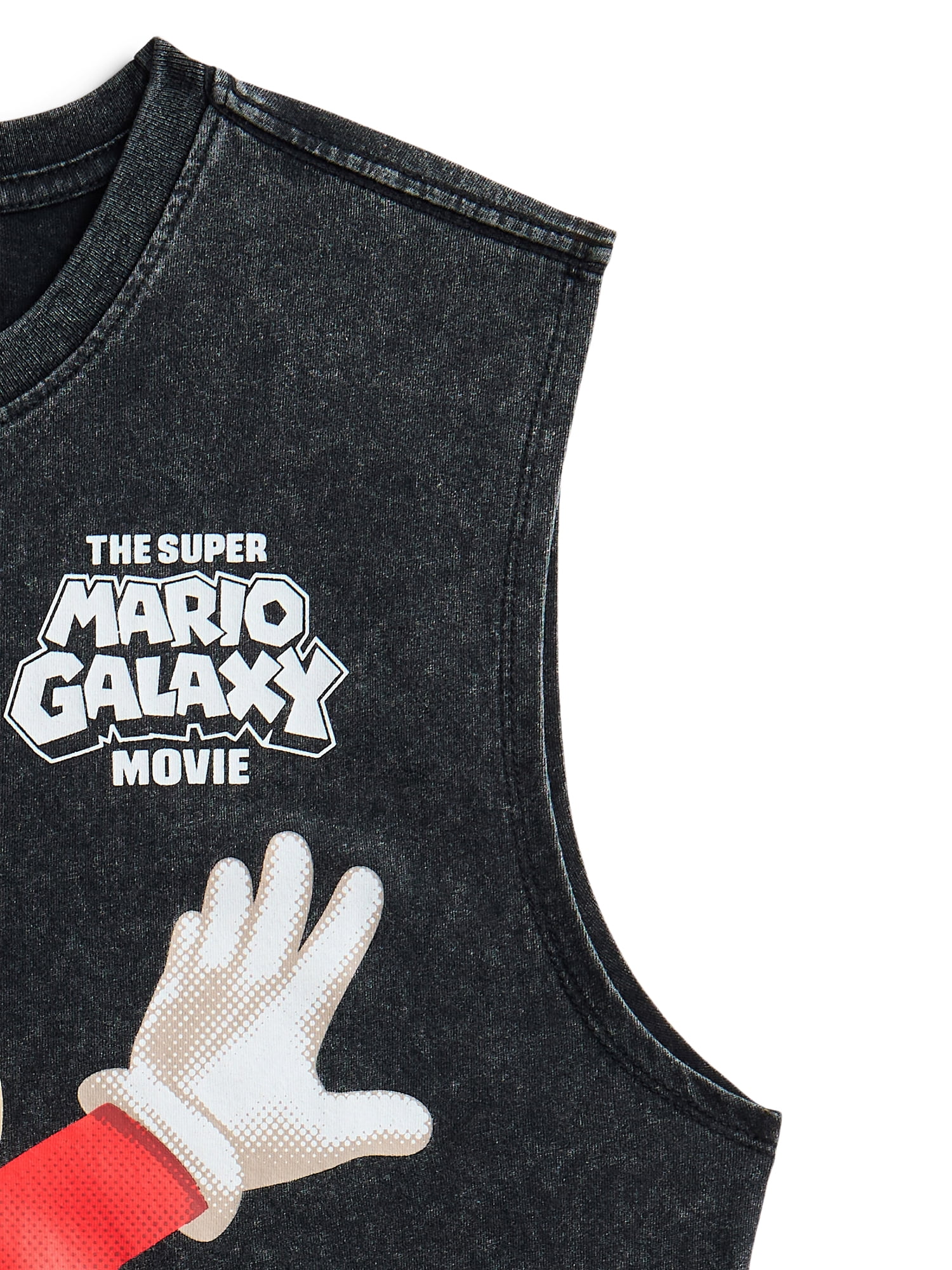 Super Mario Galaxy Movie Boys Mineral Wash Graphic Muscle Tank Top, Sizes 4-18