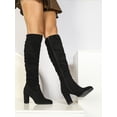 thumbnail image 3 of Women's Slouchy Knee High Boots With Chunky Heel,Comfortable And Fashionable For Fall And Winter Wear For Women, 3 of 9