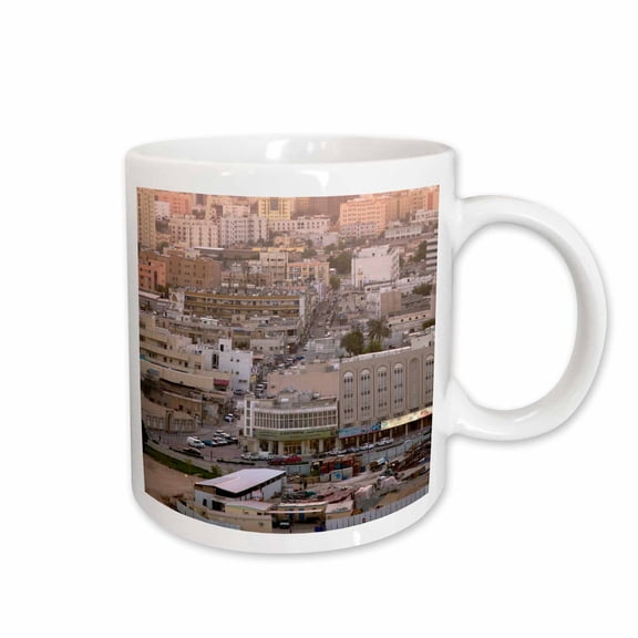 3drose, Qatar, Ad Dawhah, Doha. View City Skyline at Sunset-as30 Wbi0133 - Walter Bibikow, 15oz Mug