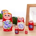 thumbnail image 4 of Muñeca De Los Niños 5 uds muñecas anidadas rusas creativas artesanías hechas a mano encantadora Matryoshka para niños Sywqhk libre de BPA, 4 of 8