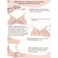 thumbnail image 6 of BIMEI Mastectomy Bra with Pockets for Breast Prosthesis Non-Wired Everyday Bra - F21,Rose,38C, 6 of 7