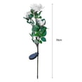 thumbnail image 2 of Luz LED Solar Rose Flower Lawn Stake Lamps Yard Art Garden Decor Blanco, 2 of 6