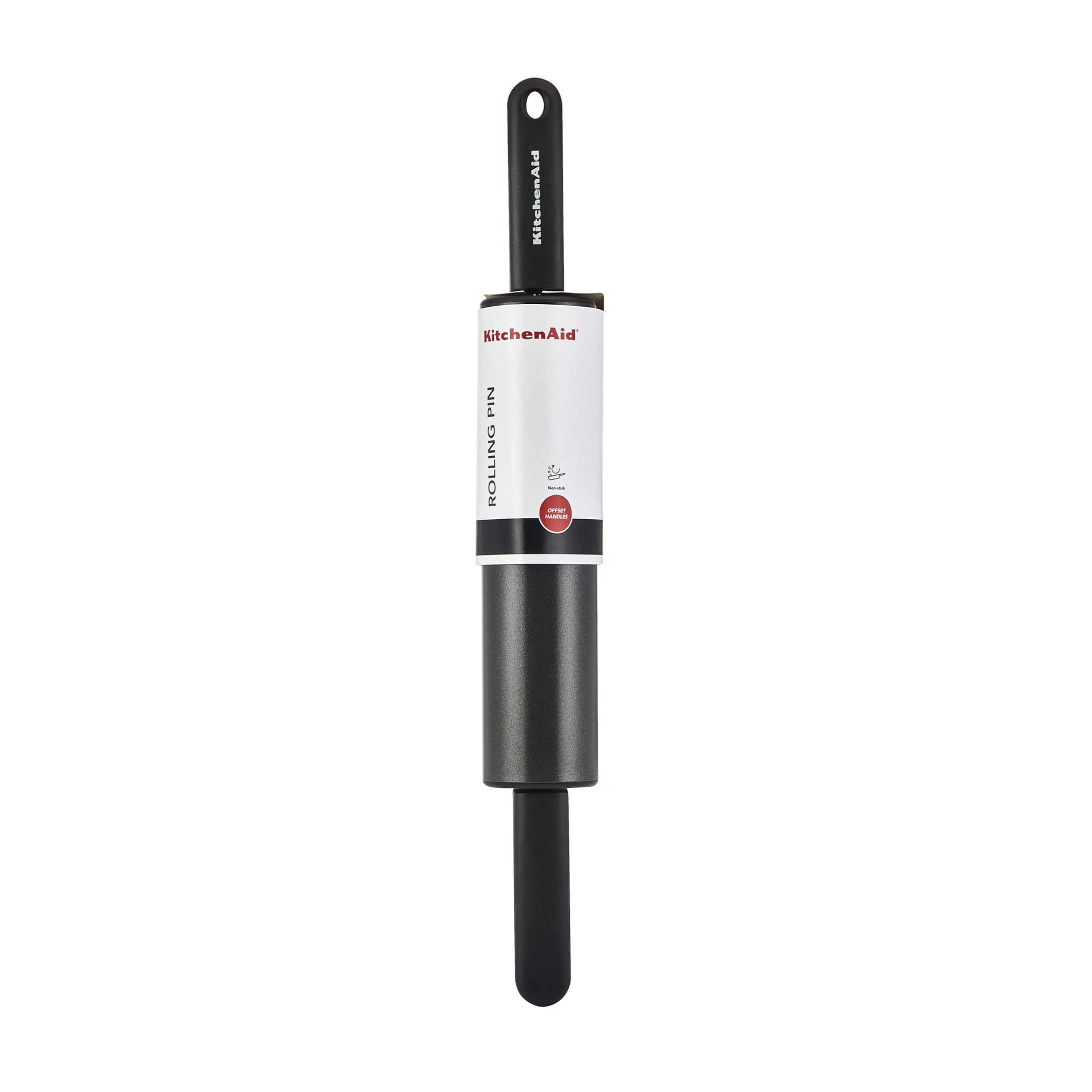 KitchenAid Nonstick Steel 20.1" Rolling Pin Dough Roller, Black