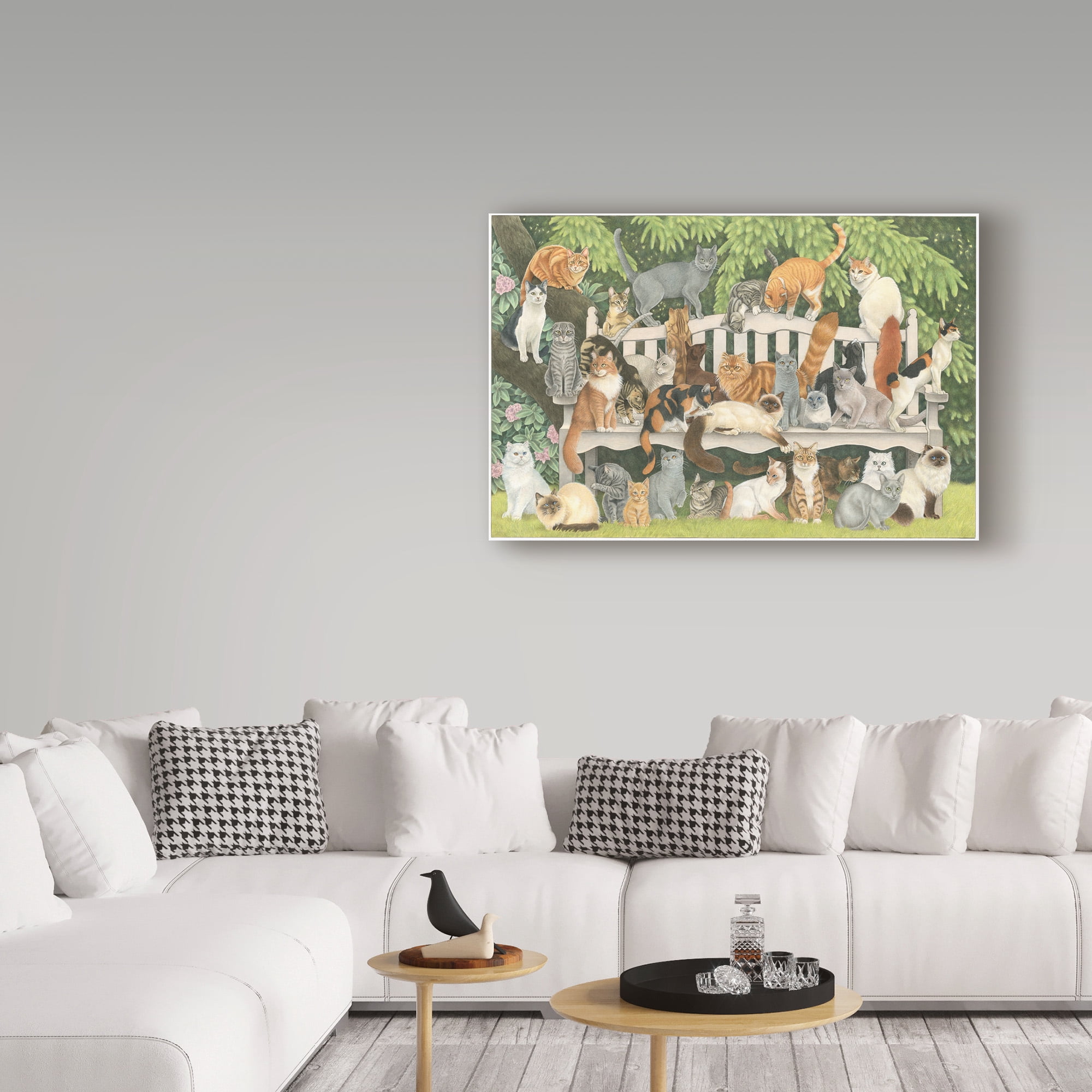 Trademark Fine Art 'Cats In The Garden' Canvas Art by Francien Van Westering