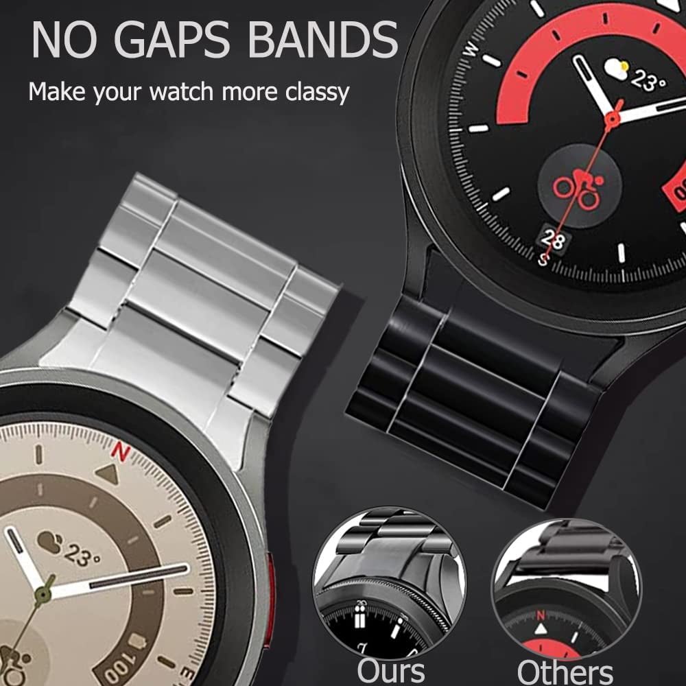 Band for Galaxy Watch 4 No Gap Classic Strap 46mm 44mm 40mm 42mm 22mm Watch  Stainless Steel Strap for Samsung Watch Accessories