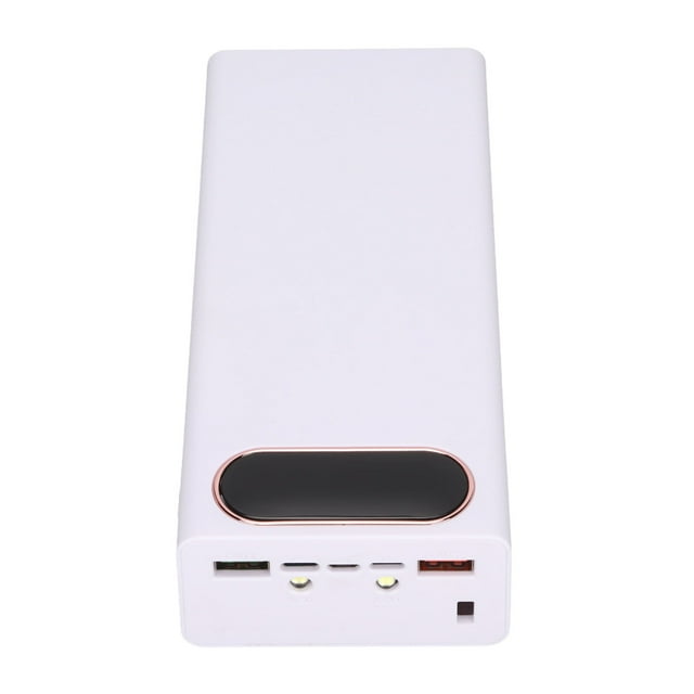 16x18650 DIY Power Bank, Universal Power Bank Box Large Capacity 22.5W Fast Charging Intelligent 2 USB Output for Most Mobile Phones Black,White