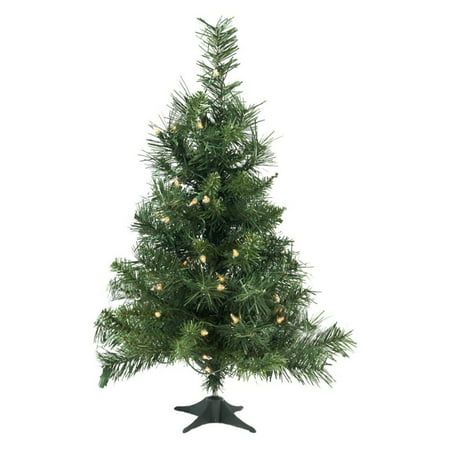 2' Pre-Lit Royal Pine Medium Artificial Christmas Tree - Clear