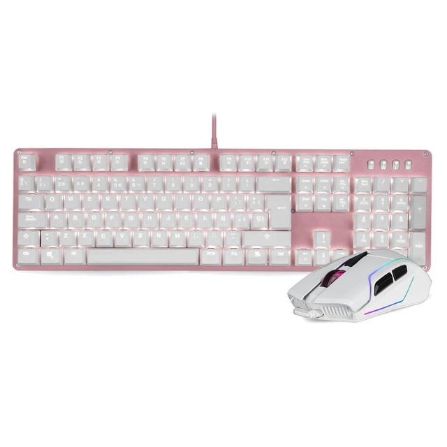 Kit Gamer 2 en 1 DXT GAMING Teclado Mecanico Switch Rojo y Mouse 7200 DPI Sensor Optico Alambrico US