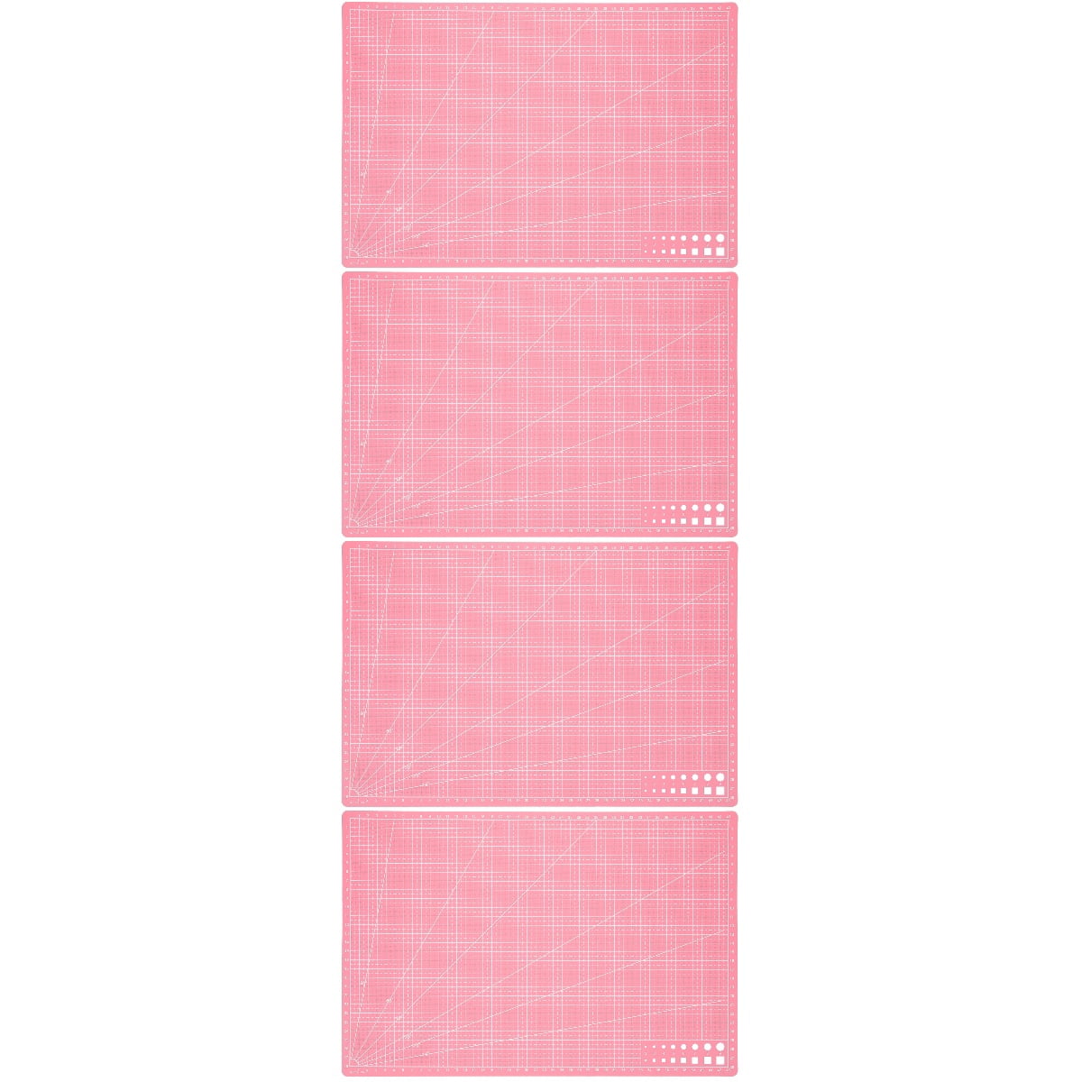 WRISTBIQUE 4Pcs Simple Generous Plastic Engraving Mats for Handicraft Cutting