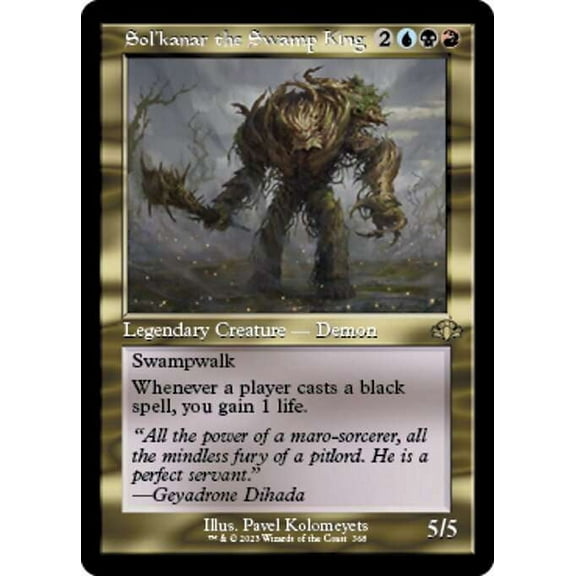MtG Dominaria Remastered Rare Sol'kanar the Swamp King (Old-Frame FOIL) #368