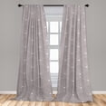 thumbnail image 4 of Ambesonne Art Deco Curtains, Neutral Classic Scales, Pair of 28"x84", Warm Taupe and White, 4 of 5