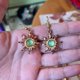 thumbnail image 5 of Pendientes Colgantes Llamativos Girasol para Mujer (oscuro) Verde, 5 of 9