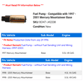 thumbnail image 2 of Fuel Pump - Compatible with 1997 - 2001 Mercury Mountaineer Base 1998 1999 2000, 2 of 2