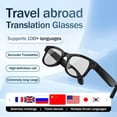 thumbnail image 3 of Qiyester Smart AI Glasses Wireless Bluetooth Real-time Translation with 8MP HD Camera 160 Languages Photochromic Lens Sports/Travel/Drive/Busniess, 3 of 9